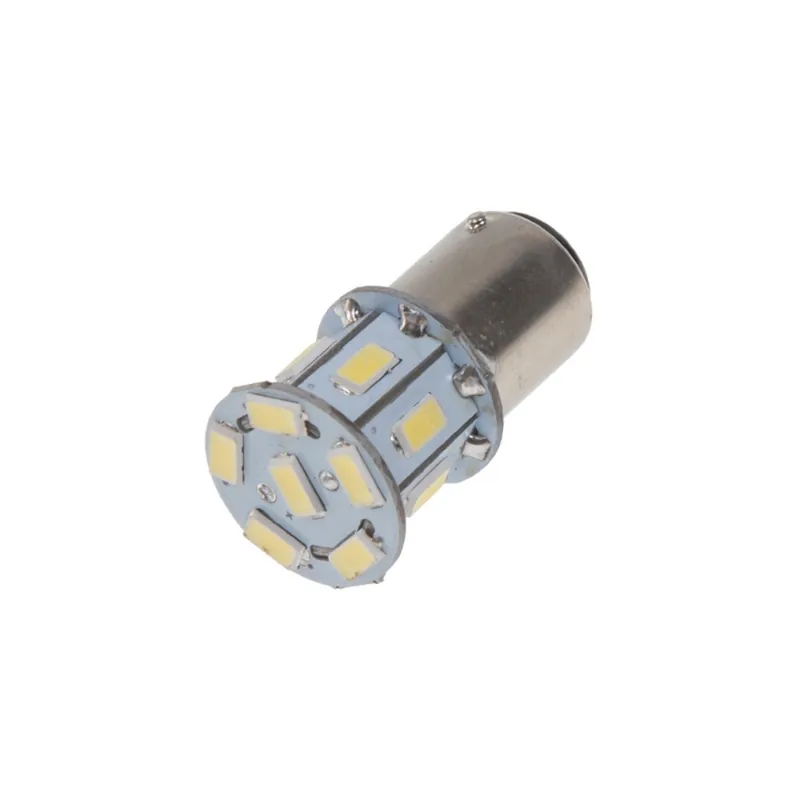 LED autožárovka BAZ15d / 12V - bílá 13xSMD (2ks) Nízká Cena