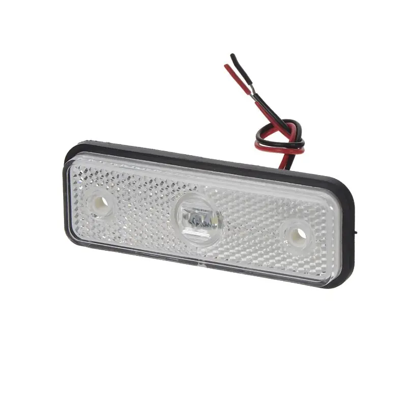 Obrysové LED světlo 12V / 24V - bílé 3xLED / ECE R7 (96x31mm) Bezpečná Platba