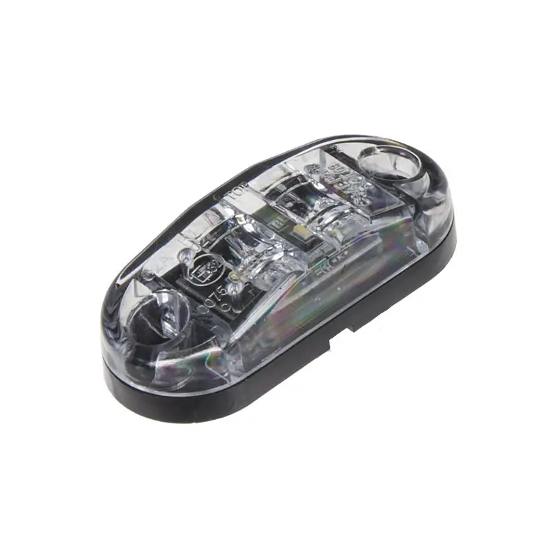 Obrysové LED světlo 12V / 24V - bílé 2x LED / oválné / ECE R7 (65x28x18mm) Značkový