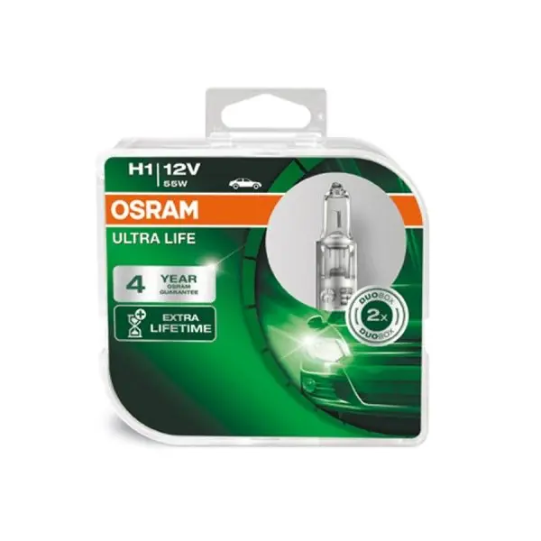 Koupit Online Autožárovka H1/55W - 12V OSRAM Ultra Life (2ks)