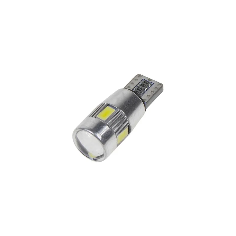 LED autožárovka 12V / T10 / W5W - bílá 6xSMD CanBus (2ks) Zlevněný