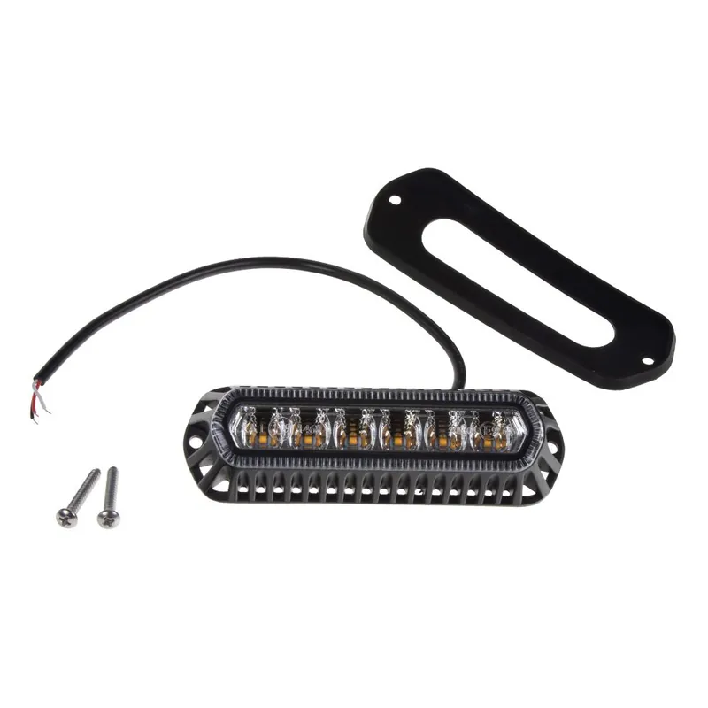 Výstražné LED světlo 12/24V - oranžové 6x3W LED/ECE R65/R10 (140x48x30mm) Vrácení Zdarma