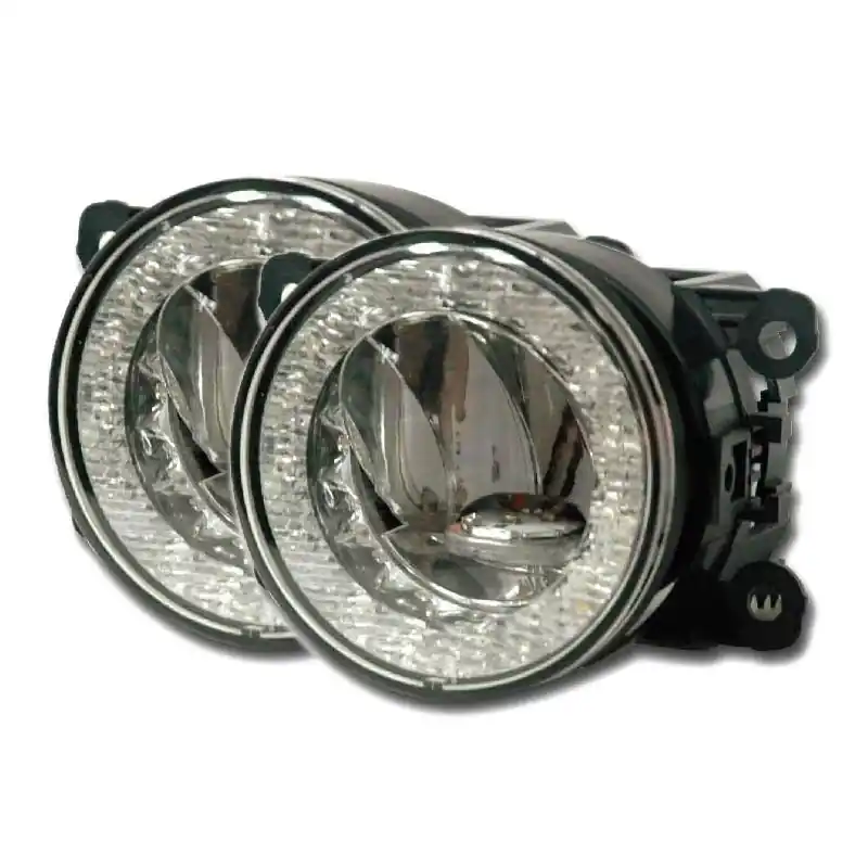 Nejlepší Cena LED denní svícení s mlhovkami 12V/24V - 9cm kulaté DRL FOG90FW