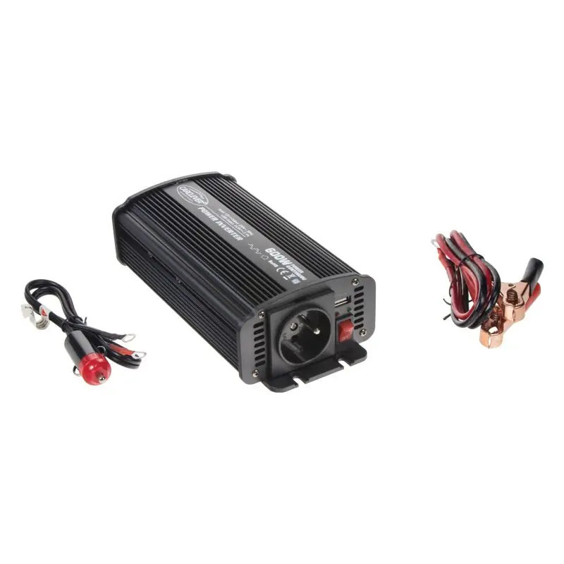 Měnič napětí 12V DC / 230V AC - 600W s USB Super Cena