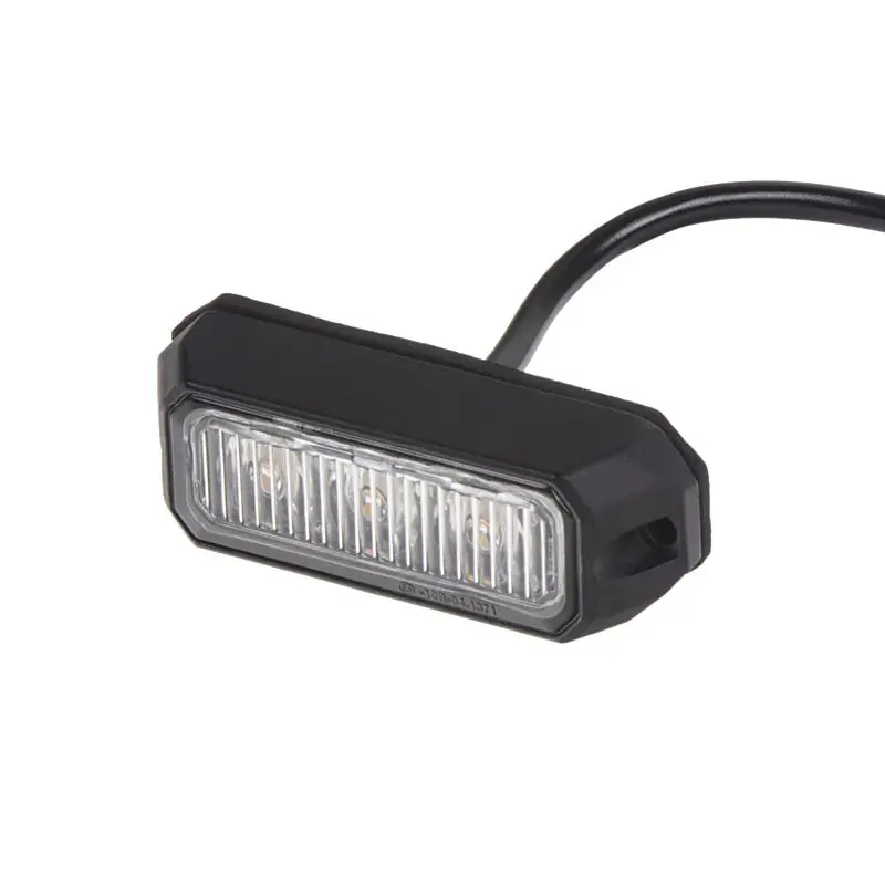 Výstražné oranžové světlo 12V/24V - 3x3W LED ECE R10 (80x28x21mm) Cenově Výhodný