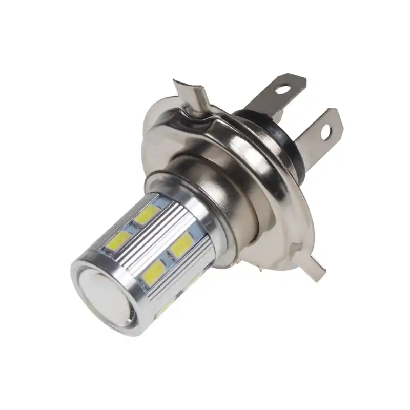 LED autožárovka H4 - bílá 18xSMD + 3W LED / 10-30V (1ks) Vysoce Kvalitní