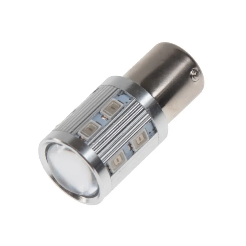 Nová Kolekce LED autožárovka BAU15s / 12-24V - oranžová 12xSMD LED / 1x 3W LED (2ks)