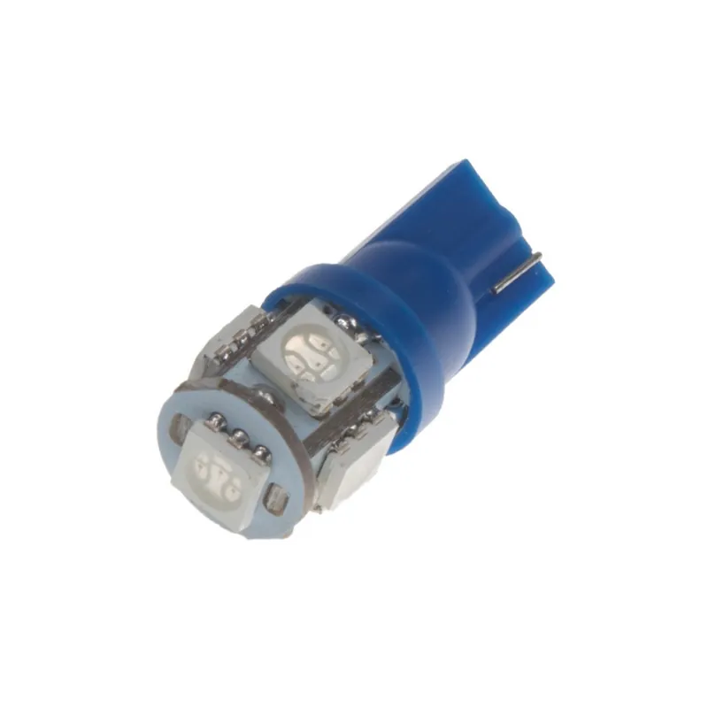 LED autožárovka 12V/W5W/T10 - modrá 5xSMD (2ks) Nejprodávanější