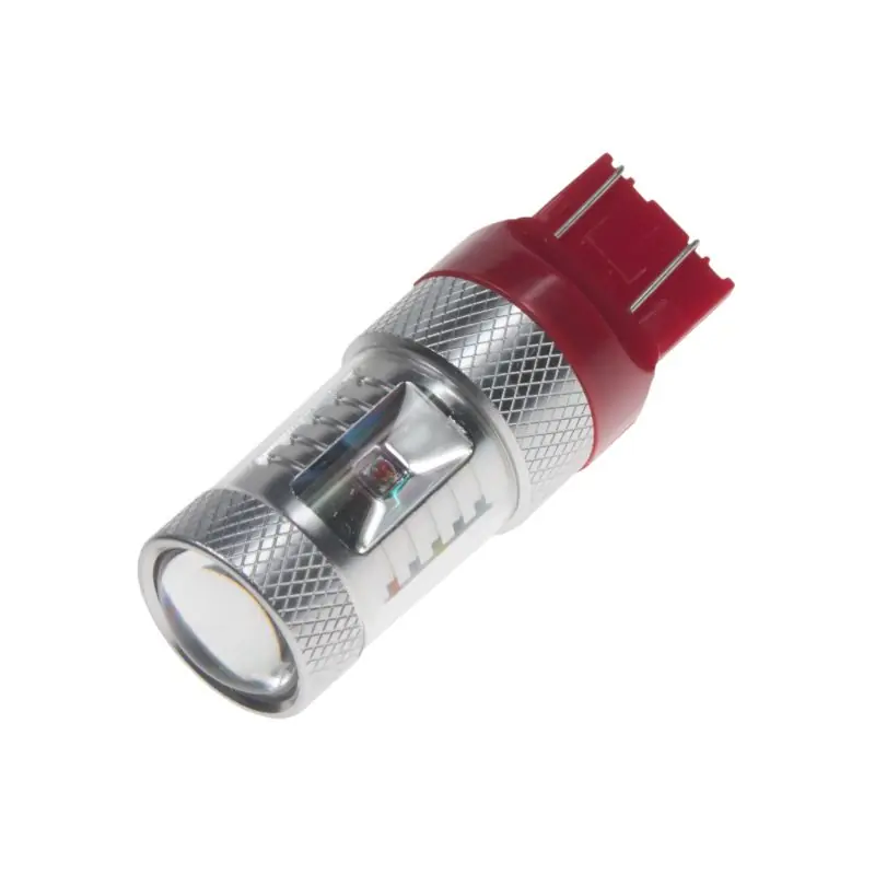Rychlé Dodání LED autožárovka 12-24V / T20 (7443) - červená 6 x 5W LED (2ks)