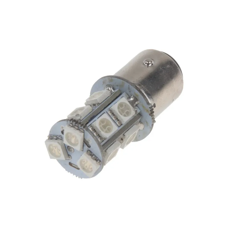 LED autožárovka BAZ15d / 12V - červená 13xSMD (2ks) dvouvláknová Dokud Zásoby Vydrží