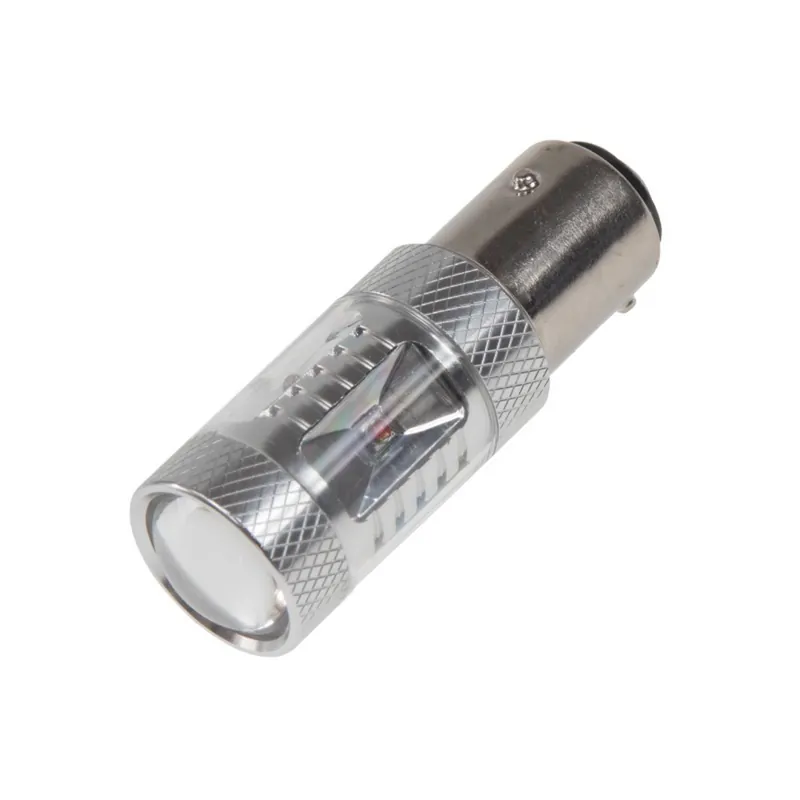 LED žárovka do auta BAZ15d - 12V/24V červená 6x5W LED (2ks) Ihned K Objednání