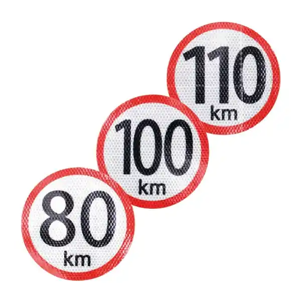 Autentický Samolepka reflexní - omezená rychlost 80km/h (150mm)