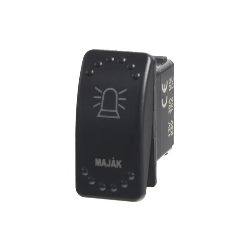 Super Cena Spínač kolébkový 12V / 24V - MAJÁK s LED podsvícením (37x21mm) Rocker
