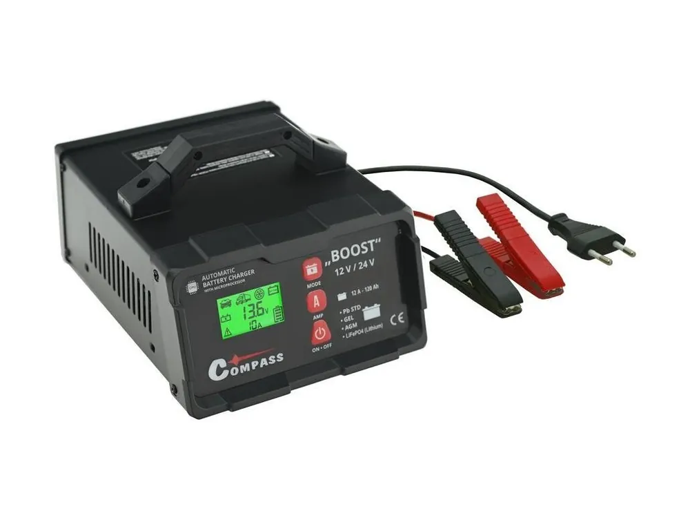 Super Cena Nabíječka BOOST 10Amp microprocesor 12/24V PB/GEL/AGM/LiFePO4, 07139