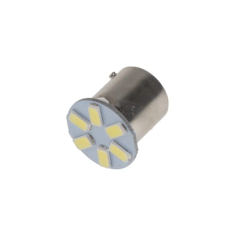 Cenový Hit LED autožárovka BAU15s/12V - bílá 6xSMD LED 5630 (2ks)