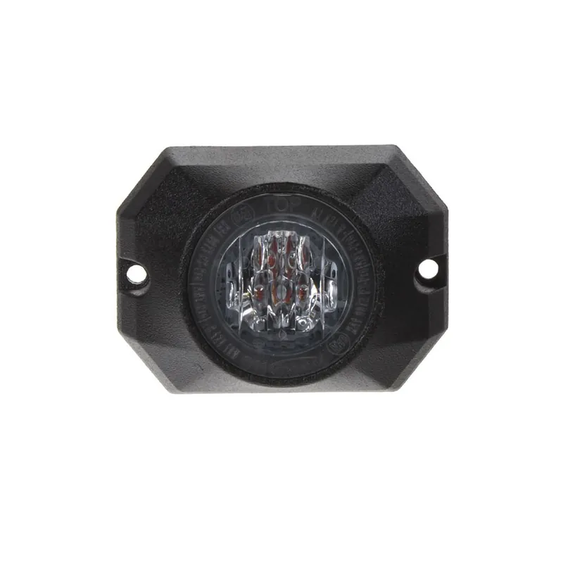 Výstražné LED světlo 12V / 24V - 3 x 3W LED oranžové ECE R65 (73x55x25mm) Ověřený