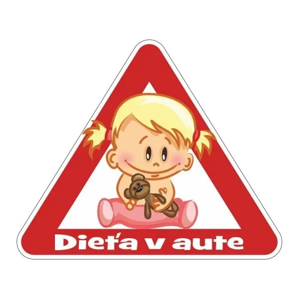 Výhodná Nabídka Samolepka - Dítě v autě (dívka)
