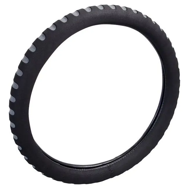 Super Cena Potah volantu - pěnový šedo-černý 37-39cm SOFT