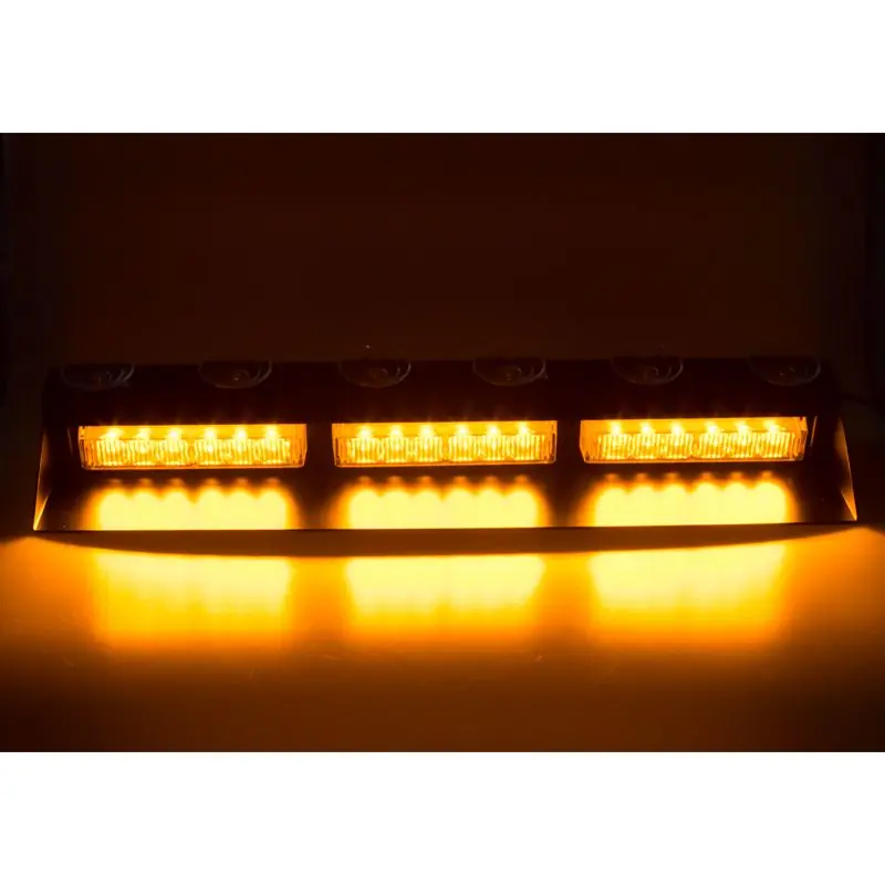 Výstražné světlo 12V / 24V - 18x3W LED oranžový Predátor (490x55x120mm) Nejprodávanější