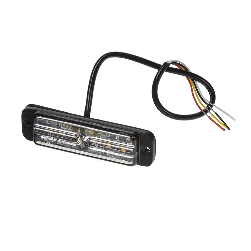 Víkendová Akce LINEAR LED výstražné oranžové světlo 12V/24V - 6x5W LED/ECE R65/R10 (120x31x14mm)