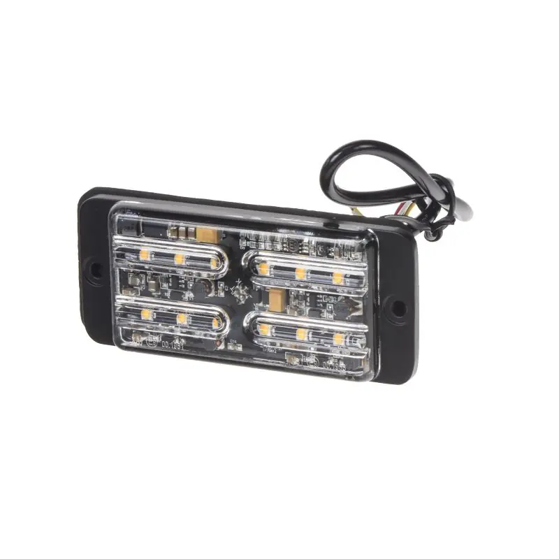 Cenový Hit LINEAR LED dual výstražné oranžové světlo 12V / 24V - 12x5W LED / ECE R65 (120x52x14mm)