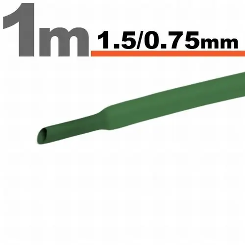 Značkový Termobužírka - 1,5 / 0,75mm zelená (1m)