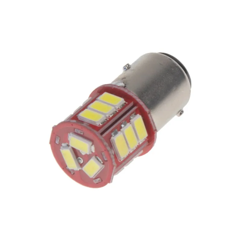 Tovární Cena LED autožárovka BAY15D - 12V / 24V bílá 18xSMD 5730 LED dvouvláknová (2ks)