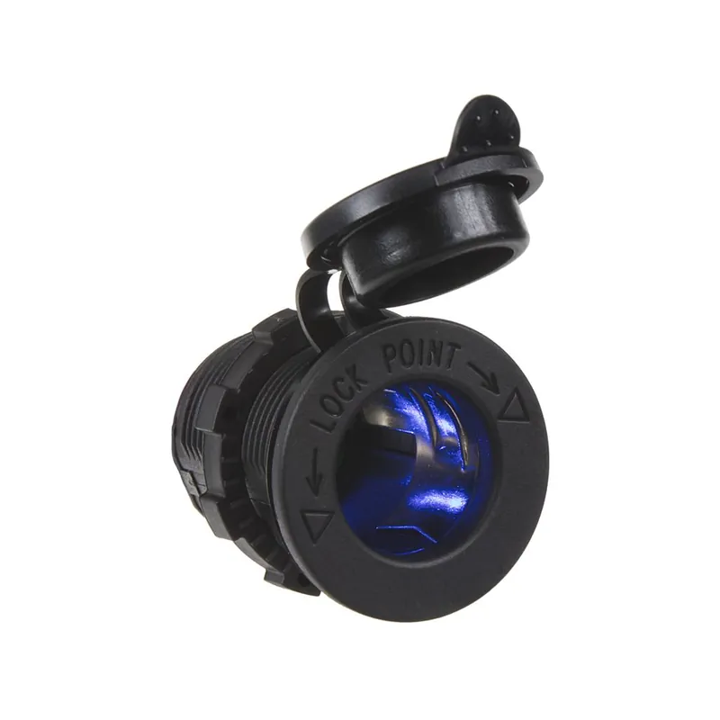 CL zásuvka do panelu - 12V/24V s modrým podsvícením Must-Have