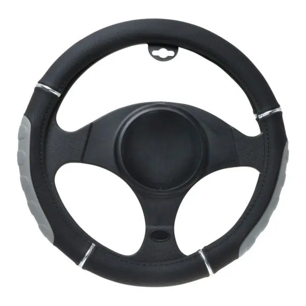 Aktuální Potah na volant - černo-šedý 37-39cm