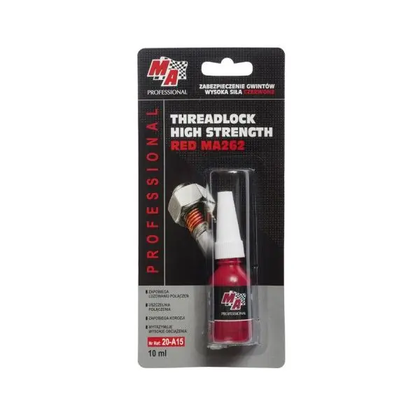 Upevňovač závitů - vysoká pevnost RED (10ml) Expresní Doručení