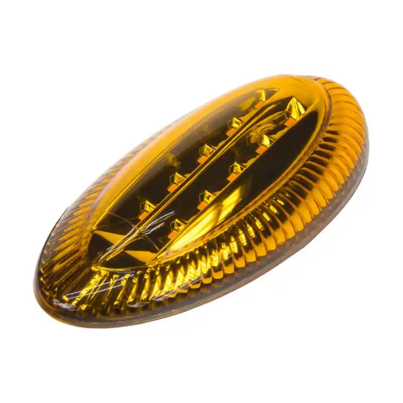 Boční obrysové světlo LED 12V / 24V - oranžové 10xLED oválné ECE R6 (145x65 mm) Originální