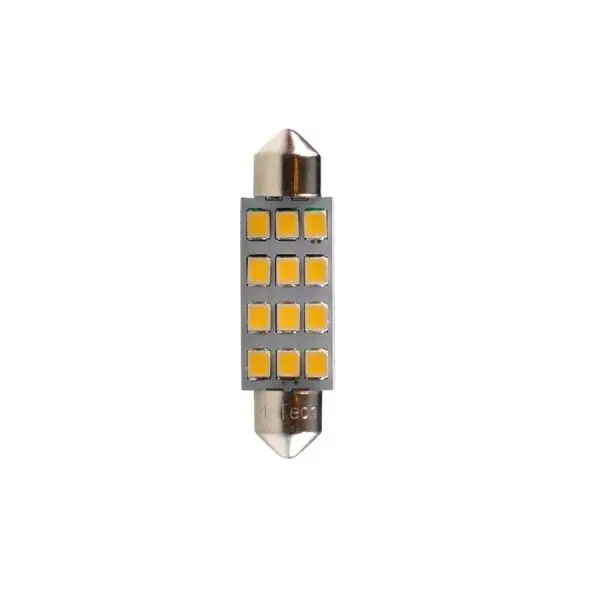 Ověřený LED sulfid 41mm / 12V - bílá 12xSMD LED3528 (2ks) M-Tech
