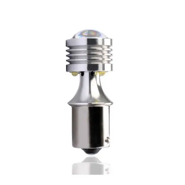 LED autožárovka BA15s - 12V / 24V bílá 4xHP LED (1ks) M-Tech PLATINUM Levný