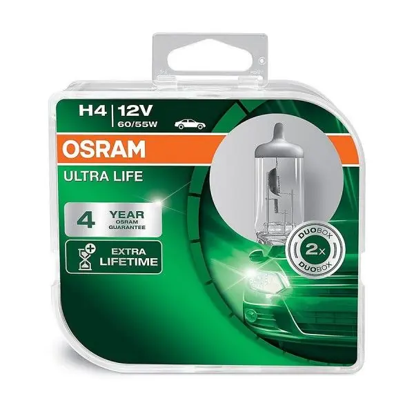 Autožárovka H4 / 12V - 60/55W OSRAM Ultra Life (2ks) Cenová Bomba