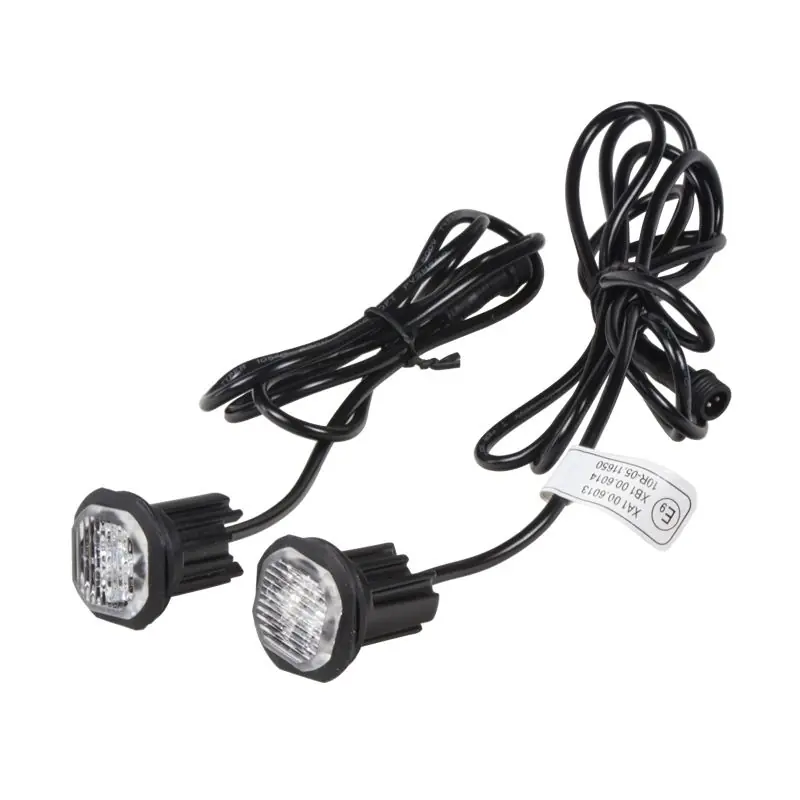 Časově Omezené Výstražné světlo oranžové 12V / 24V - 2x LED Predátor ECE R65 (ø27 x 40mm)