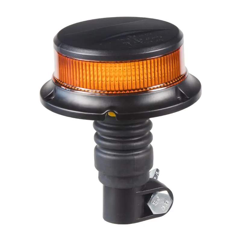 Dokud Zásoby Vydrží LED maják oranžový 12/24V - 18x 1W LED/ECE R10/R65 s uchycením na tyč (ø112 x 140 mm)