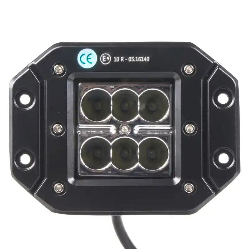 Top Prodej LED pracovní světlo - 6x 3W LED / 10-30V / 1620lm / ECE R10 (122x92x80mm)