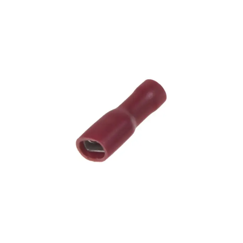 Značkový Objímka - izolovaná / plochá / 4,8mm / červená (100ks)