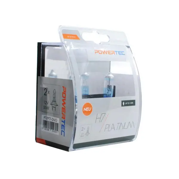 Akční Cena Autožárovka H7 / 12V - Powertec Platinum +130% M-Tech (2ks)