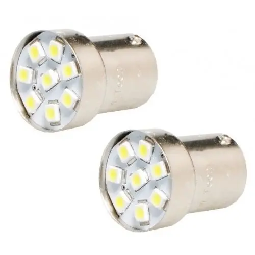 Pouze Dnes LED autožárovka BA15s / G18 / 12V - bílá (2ks)