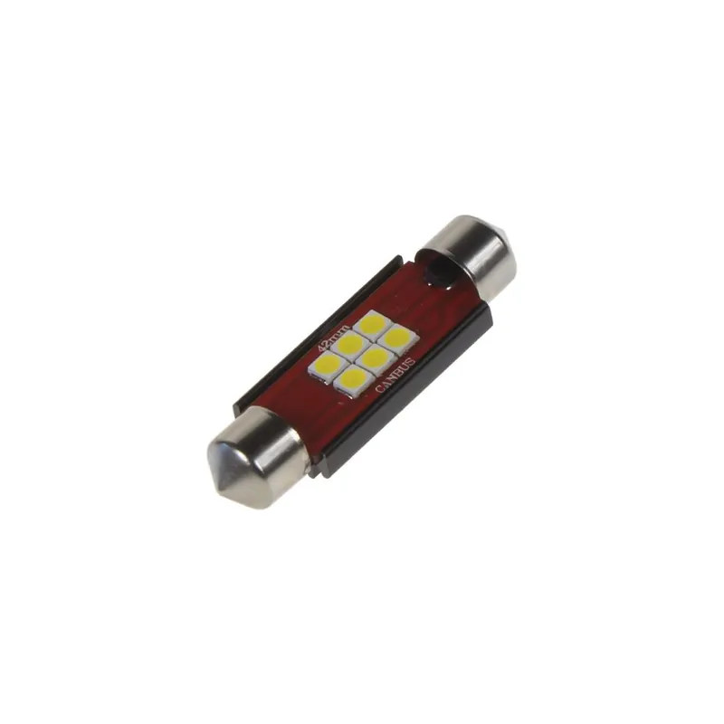 LED sulfid SV8,5/42mm - 12V/24V bílá 6xLED 2835SMD CanBus (2ks) Výprodej