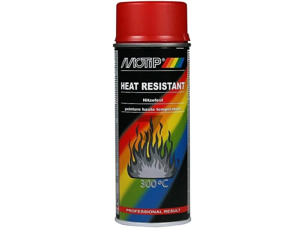 Zlevněný Motip žáruvzdorný 300°C červený sprej 400 ml