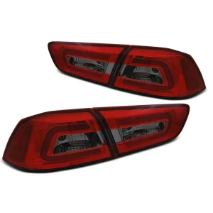 Originální Zadní světla Mitsubishi Lancer 8 sedan 08-11 - červené/kouřové LED BAR