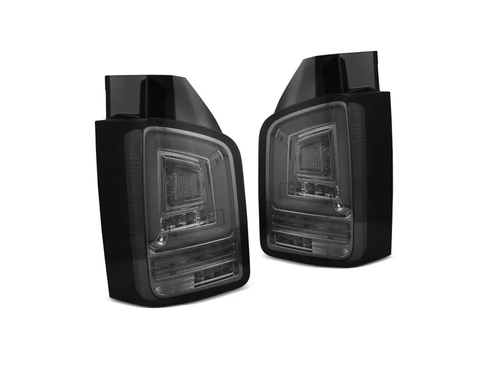 Výprodej Zadní světla VW T5 03-09 RAISED FLAP - kouřová FULL LED SEQ INDICATOR