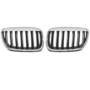 Přímo Od Výrobce Přední maska, ledvinky BMW X5 E53 LCI 04-06 BROWS chrom černá