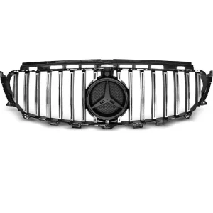 Přední maska Mercedes W213 16-18 chrom černá GT-R LOOK Pouze Dnes