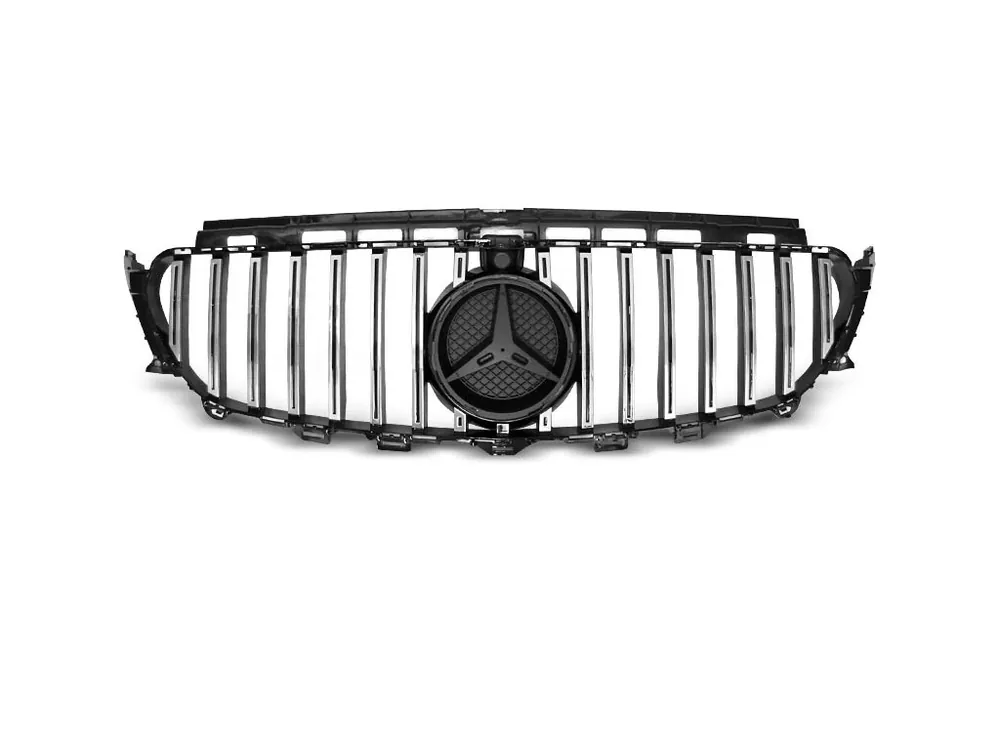 Přední maska Mercedes W213 16-18 chrom černá GT-R LOOK Pouze Dnes