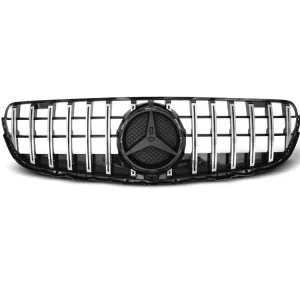 Pouze Dnes Přední maska Mercedes GLC W253 15-18 chrom lesklá černá GT-R STYL