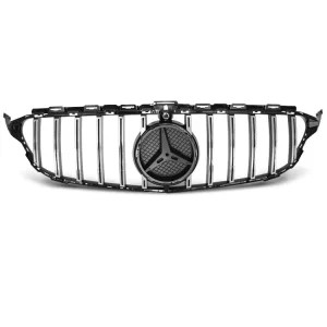 Přední maska Mercedes W205 14-18 chrom lesklá černá GT-R STYL Sleva