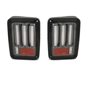 Zadní světla Jeep Wrangler JK 07-18 černé LED BAR Vysoce Kvalitní